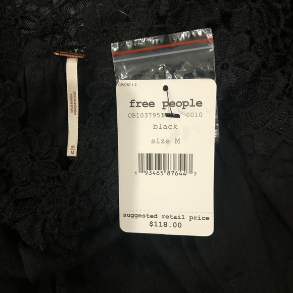 COPY - NWT Free People Lina lace puff sleeve babydoll top - Picture 8 of 8